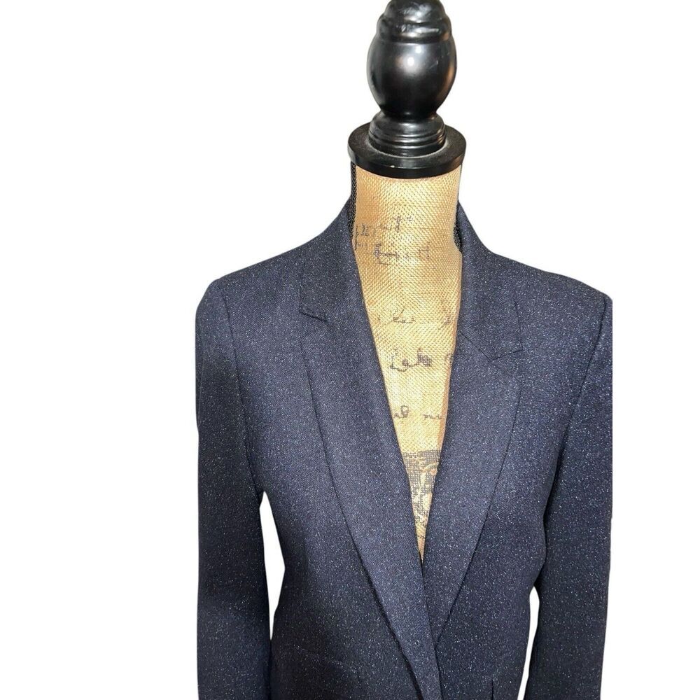 Jigsaw‎  Italian Fabric Women’s Wool blend Blue Speckled Blazer Size 10 - Picture 5 of 7